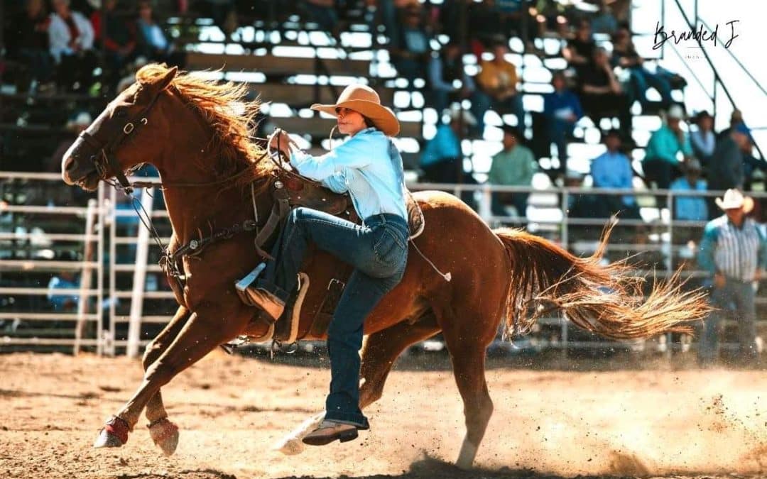 Valley City ND High School Rodeo Lopes in with a Storm